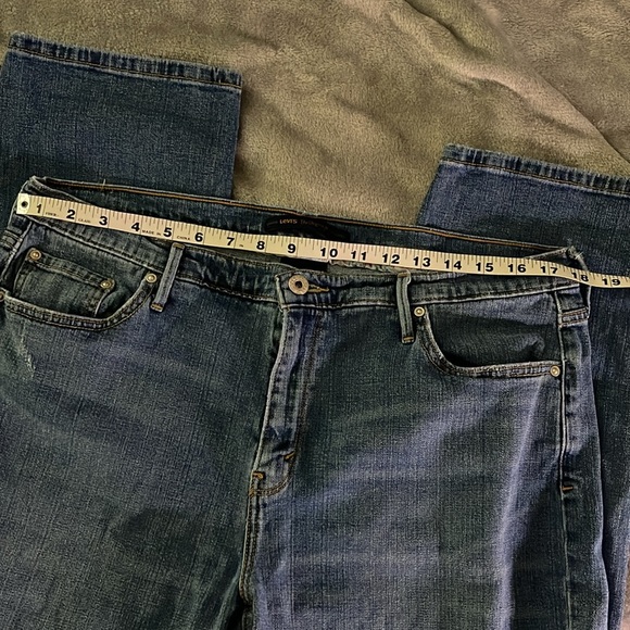 Levi's Blue Straight Boyfriend Jeans - Picture 7 of 8